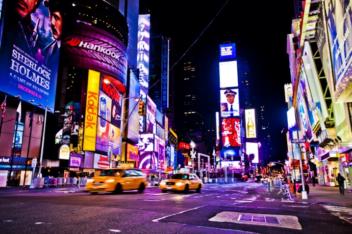 Visit Times Square at Night