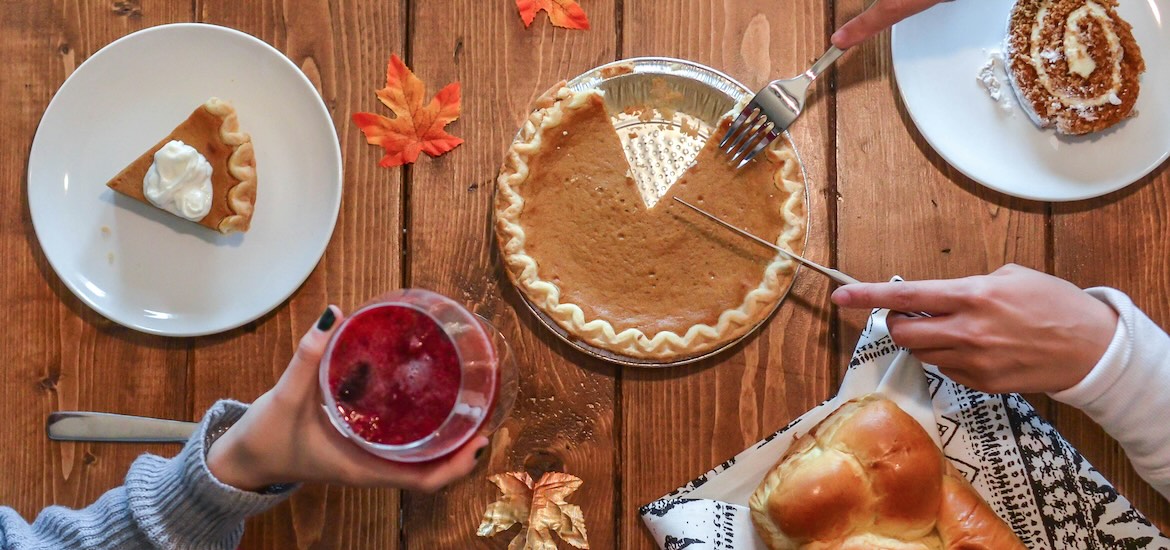 A family Thanksgiving spread