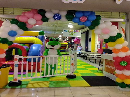 2 froggy jumps in CherryVale Mall in rockford illinois indoor play for kids