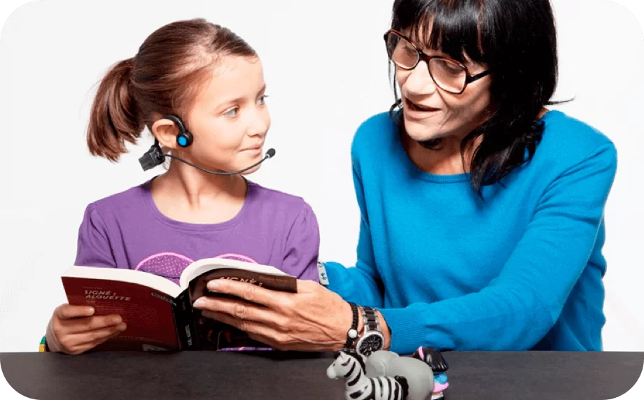 mum teaching daughter