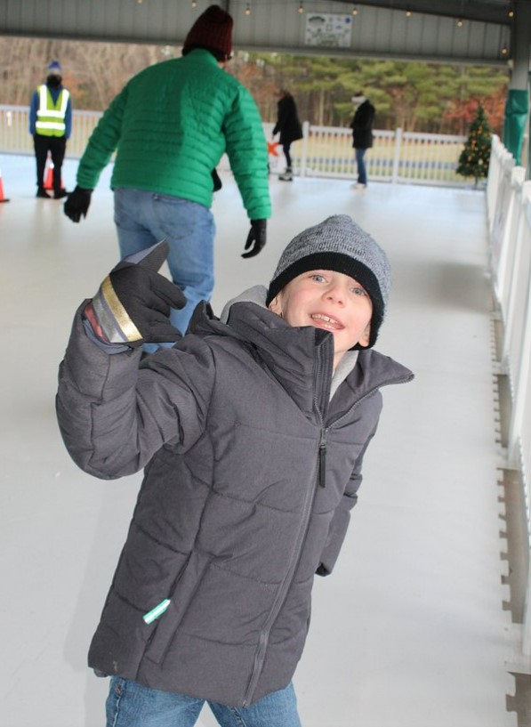Having the best time ever at the Camp Riverside Skating Rink