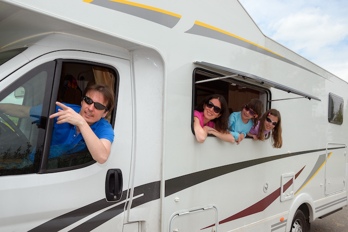 family in RV