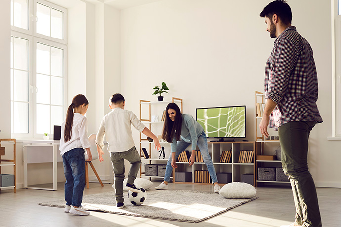 soccer at homes with kids
