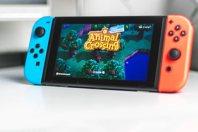 animal crossing on a portable games machine