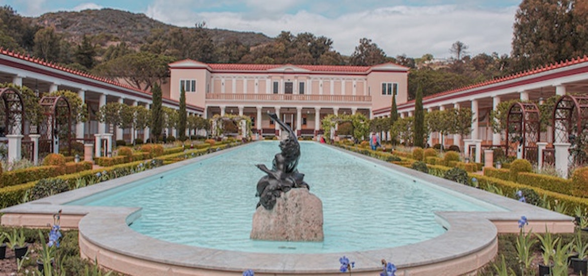 Exterior view of Getty Villa Los Angeles