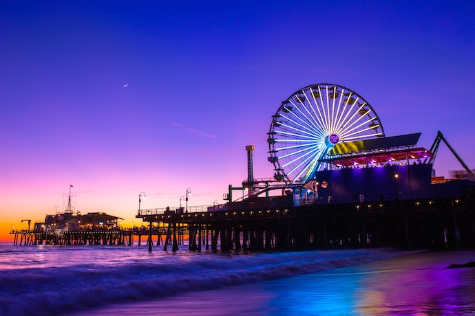 Santa Monica Pier at sunset