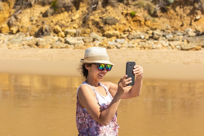 mum taking selfie
