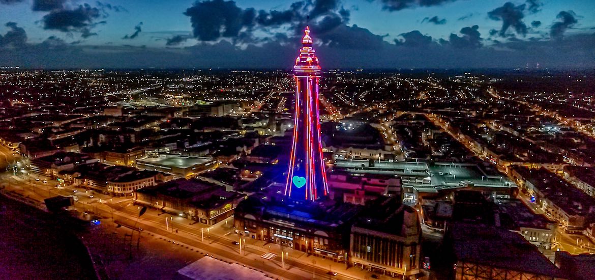 blackpool tower night time lights merlin magic family days out