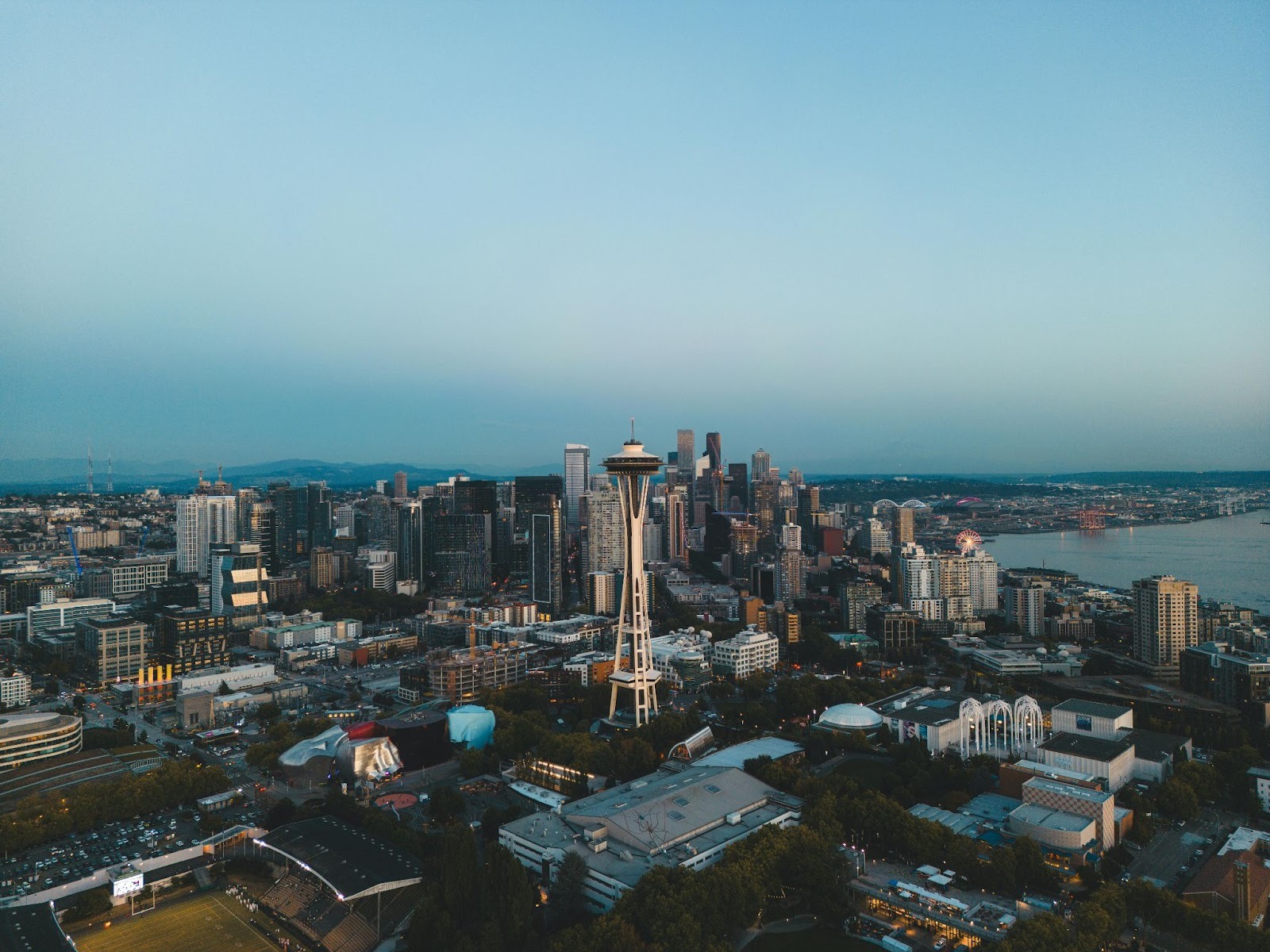 Aerial shot of Seattle