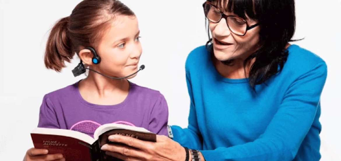 mother teaching daughter
