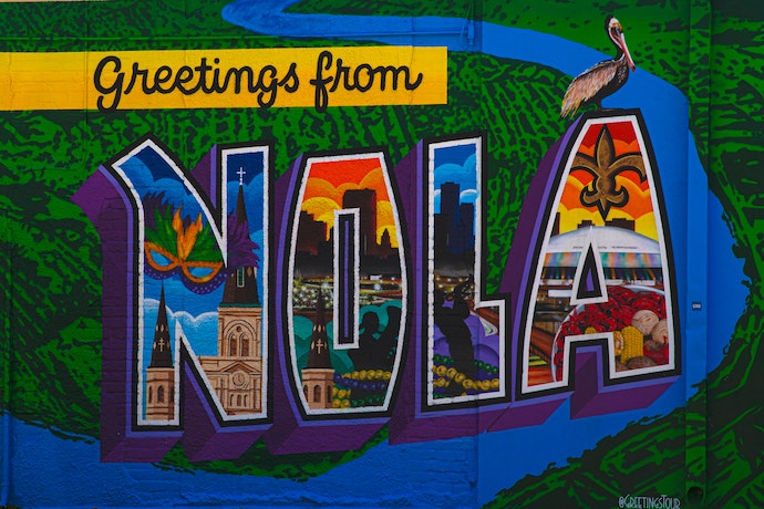 A greetings card from Nola