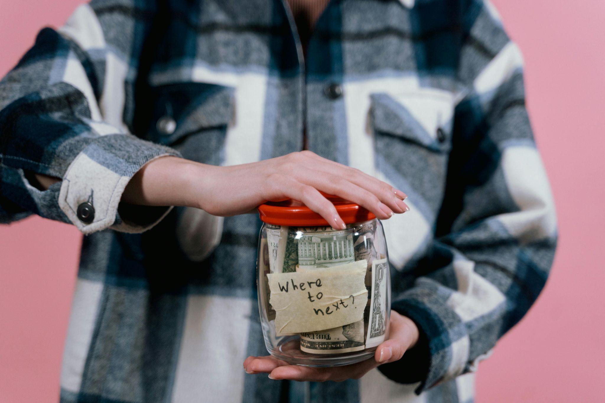 money jar for savings