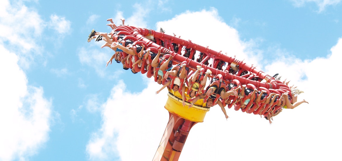 gold coast australia gold coast theme parks rollercoaster upside down