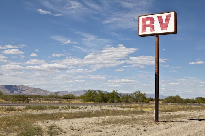 RV parking in the desert