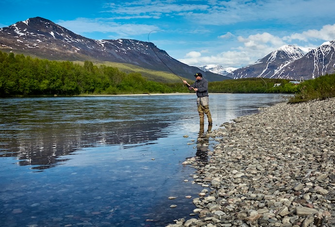 Man fishing in USA