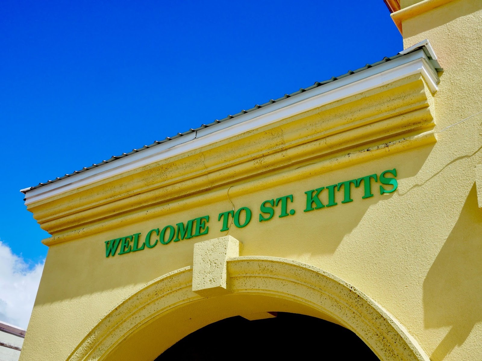 Welcome to St Kitts sign