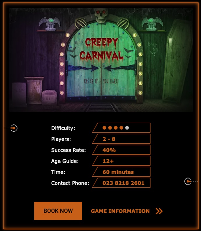 creepy carnival table