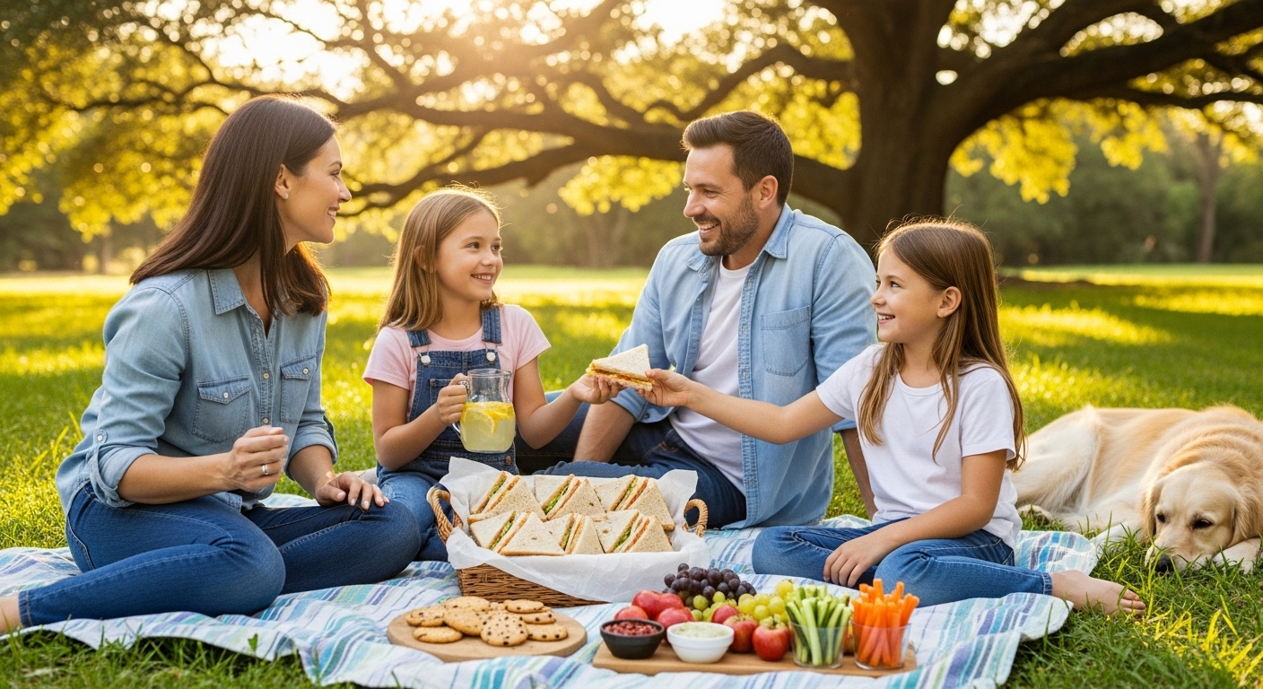 family outdoor picnic
