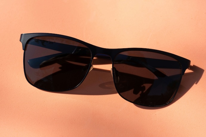 Sunglasses on colorful background