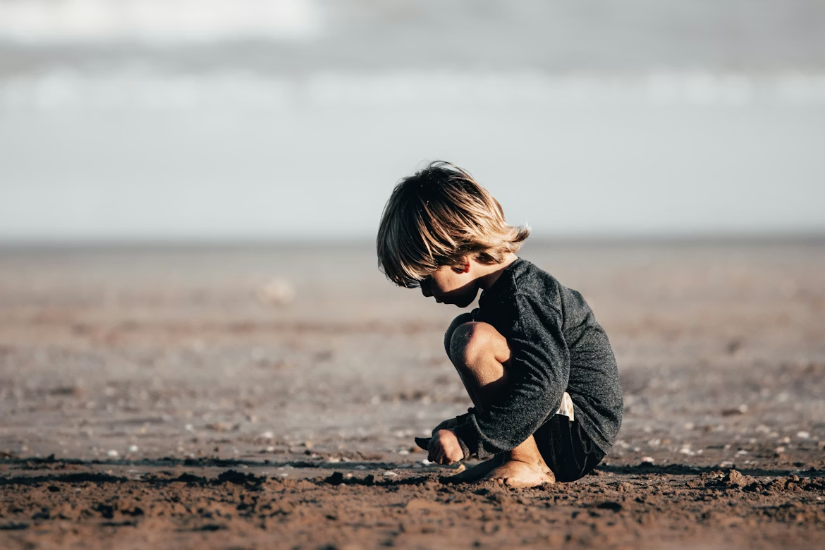 kid on beach