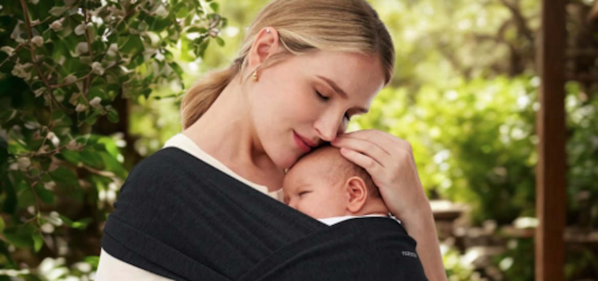 mum with baby carrier