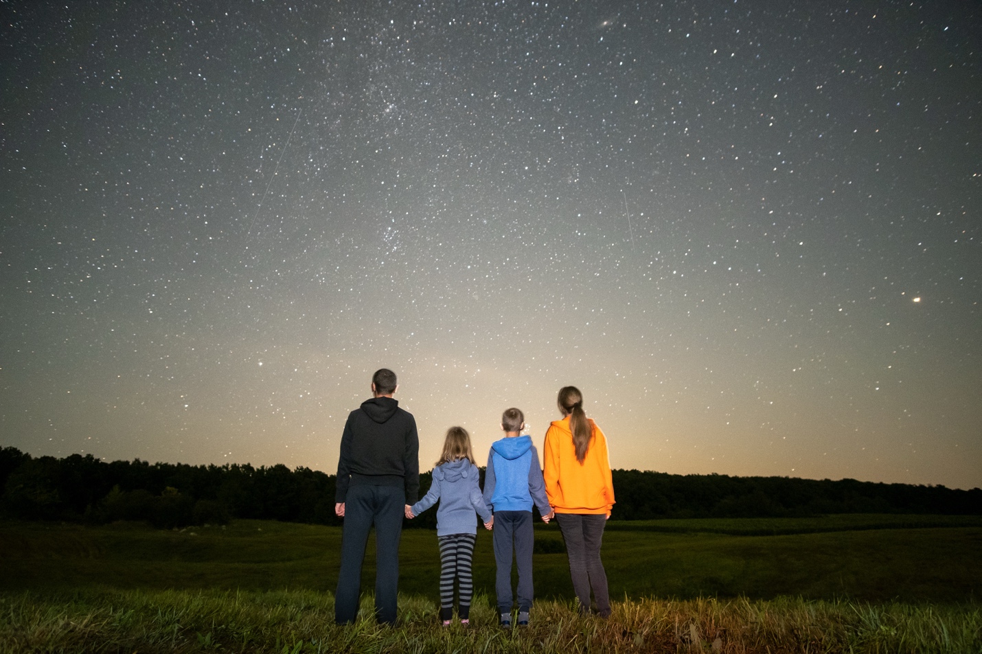 family stargazing