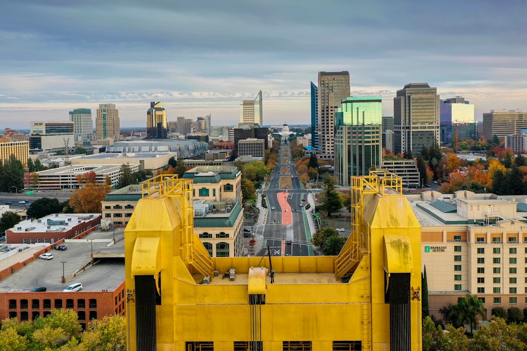 Family exploring Sacramento cityscape