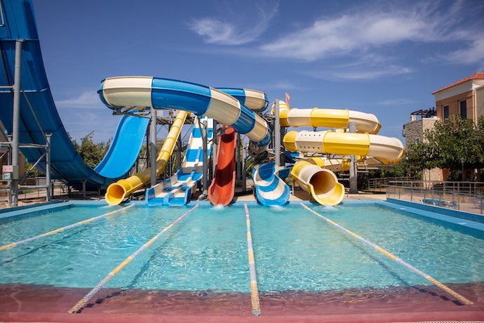 waterslides at a waterpark