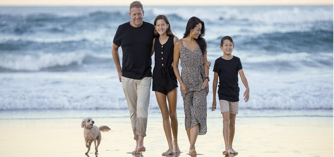 Family on holiday in portugal
