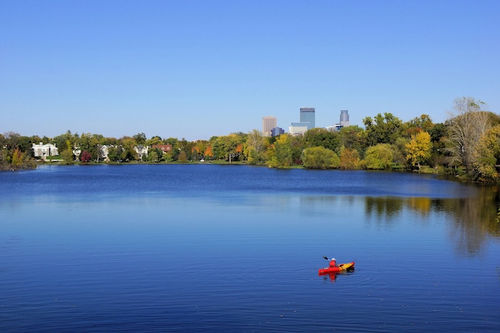 canoeing in lake
