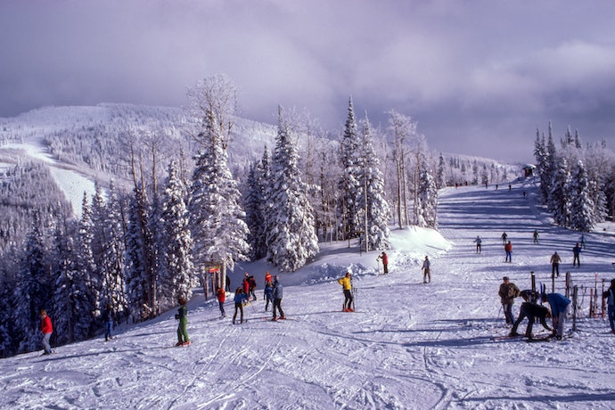a beautiful snow mountain scene