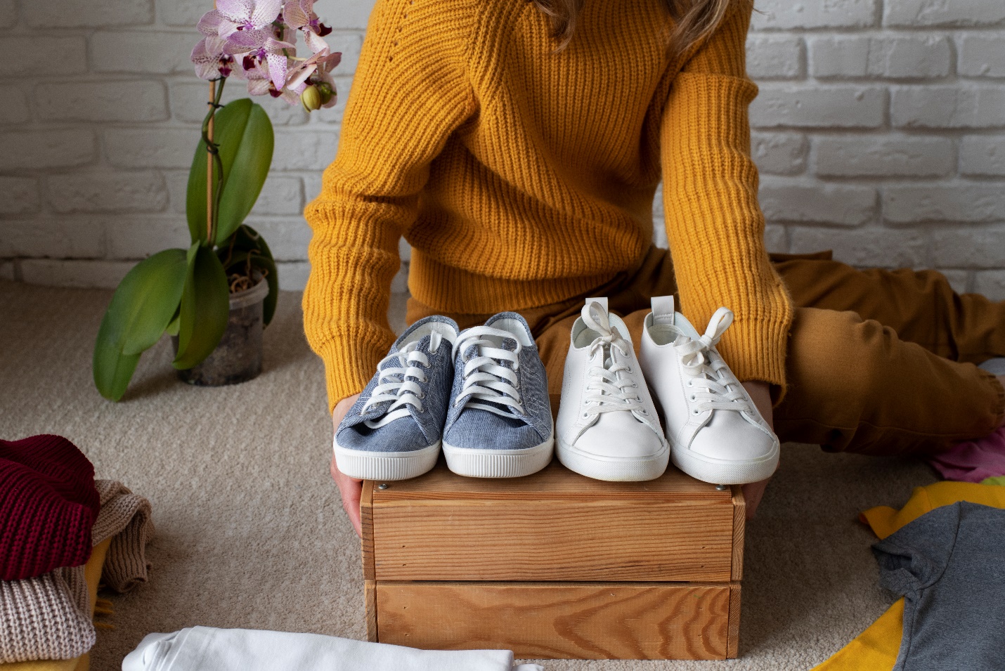 2 pairs of sneakers