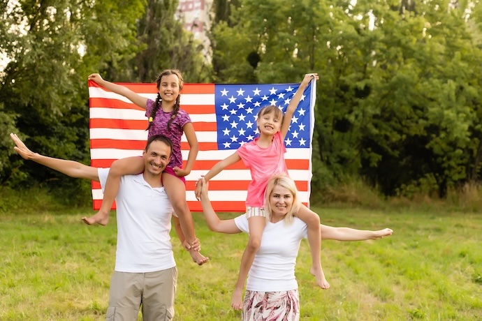 family celebrating