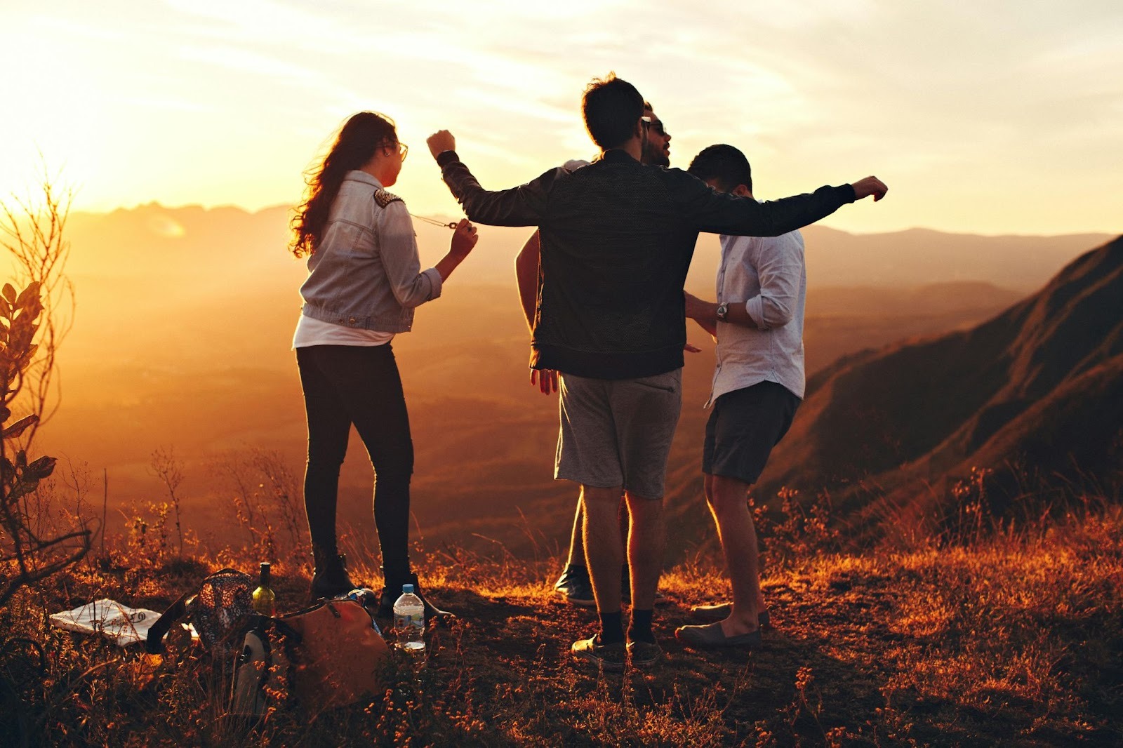 family hiking