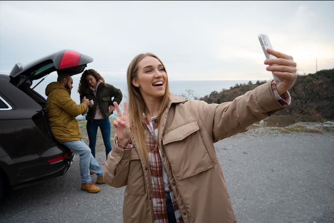 young people on the road