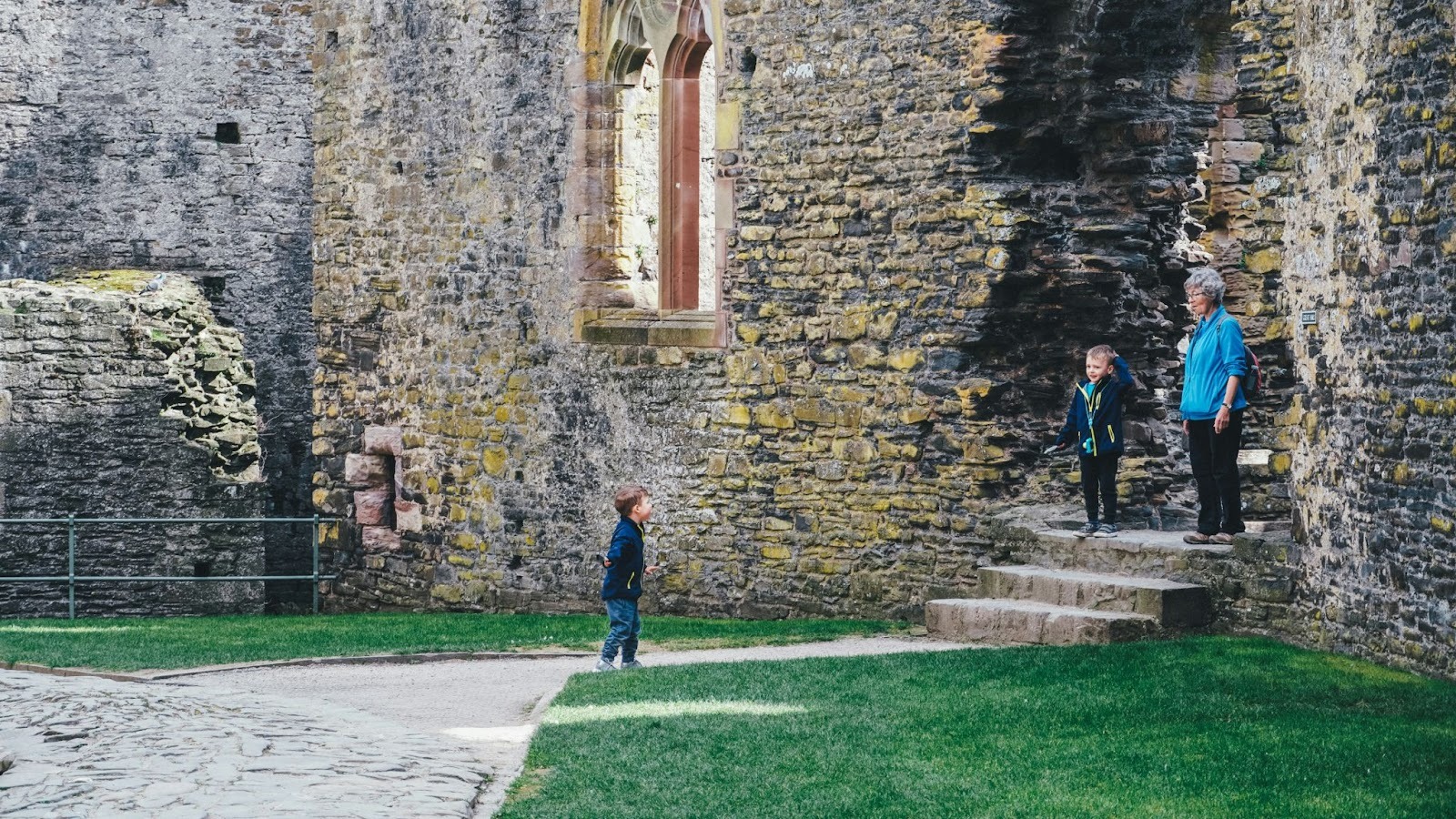 family visit a castle
