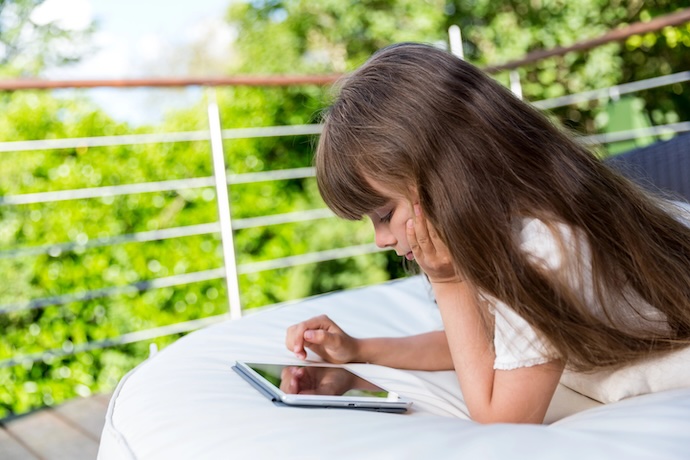 girl on ipad