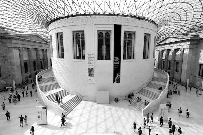 Interior lobby of The British Museum