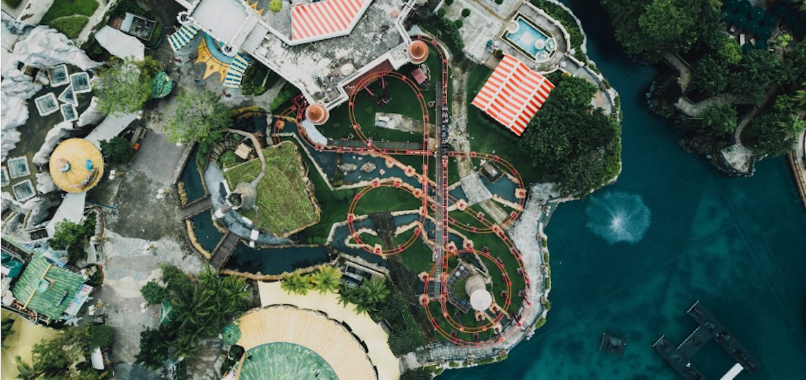 Aerial View Theme Park