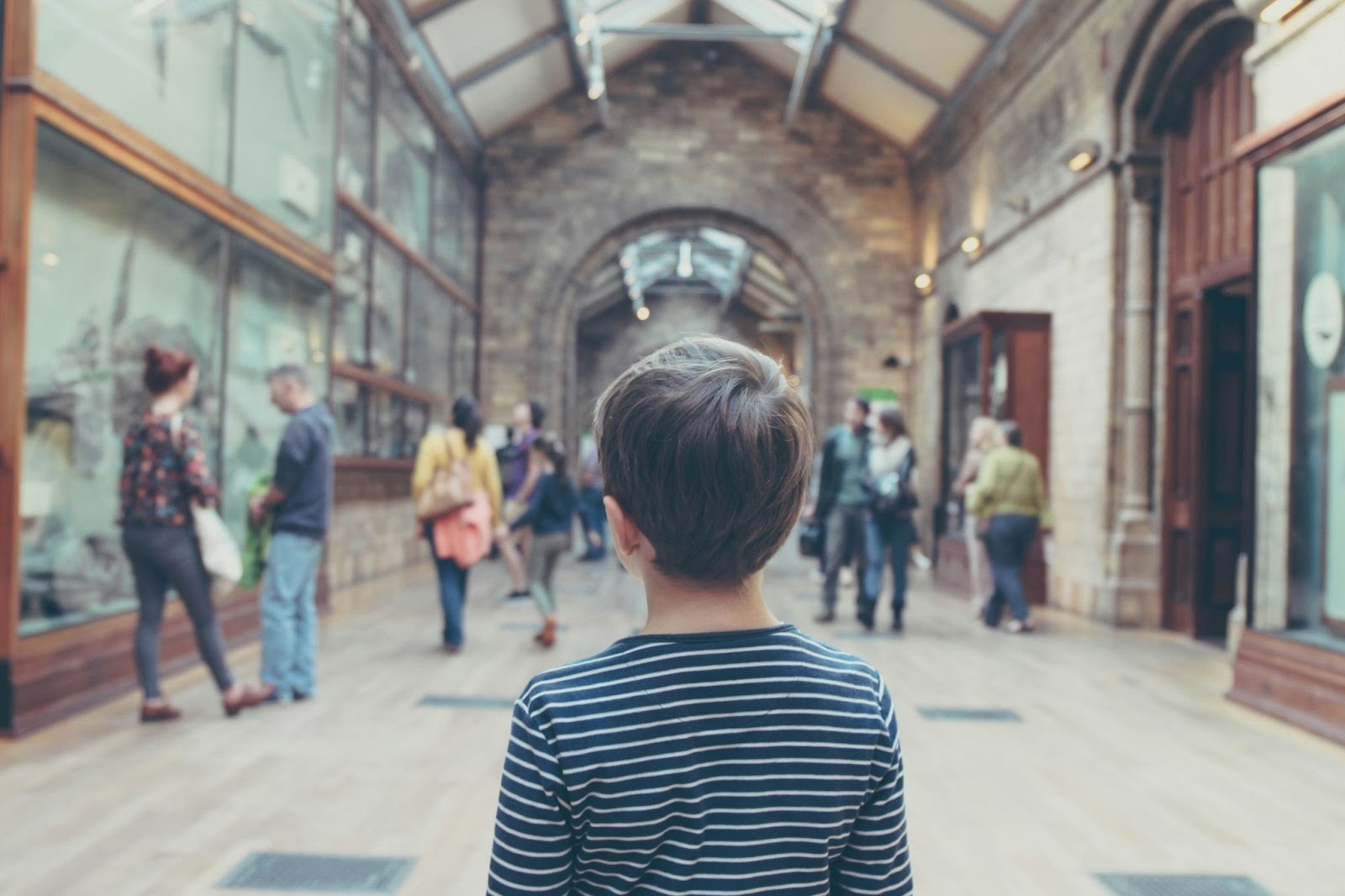 kid at museum