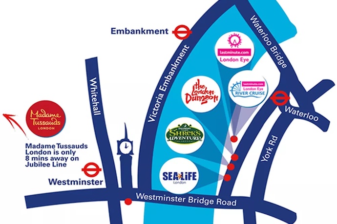 Map to Shrek Adventure
