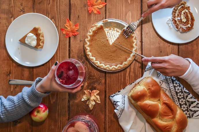 A family Thanksgiving spread