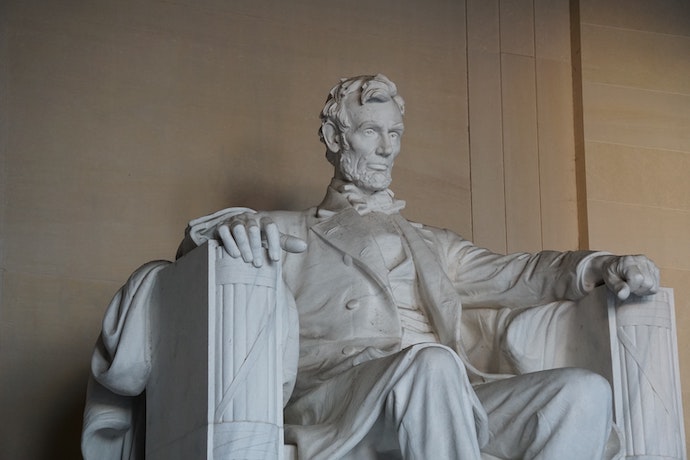 Closeup of Lincoln Memorial