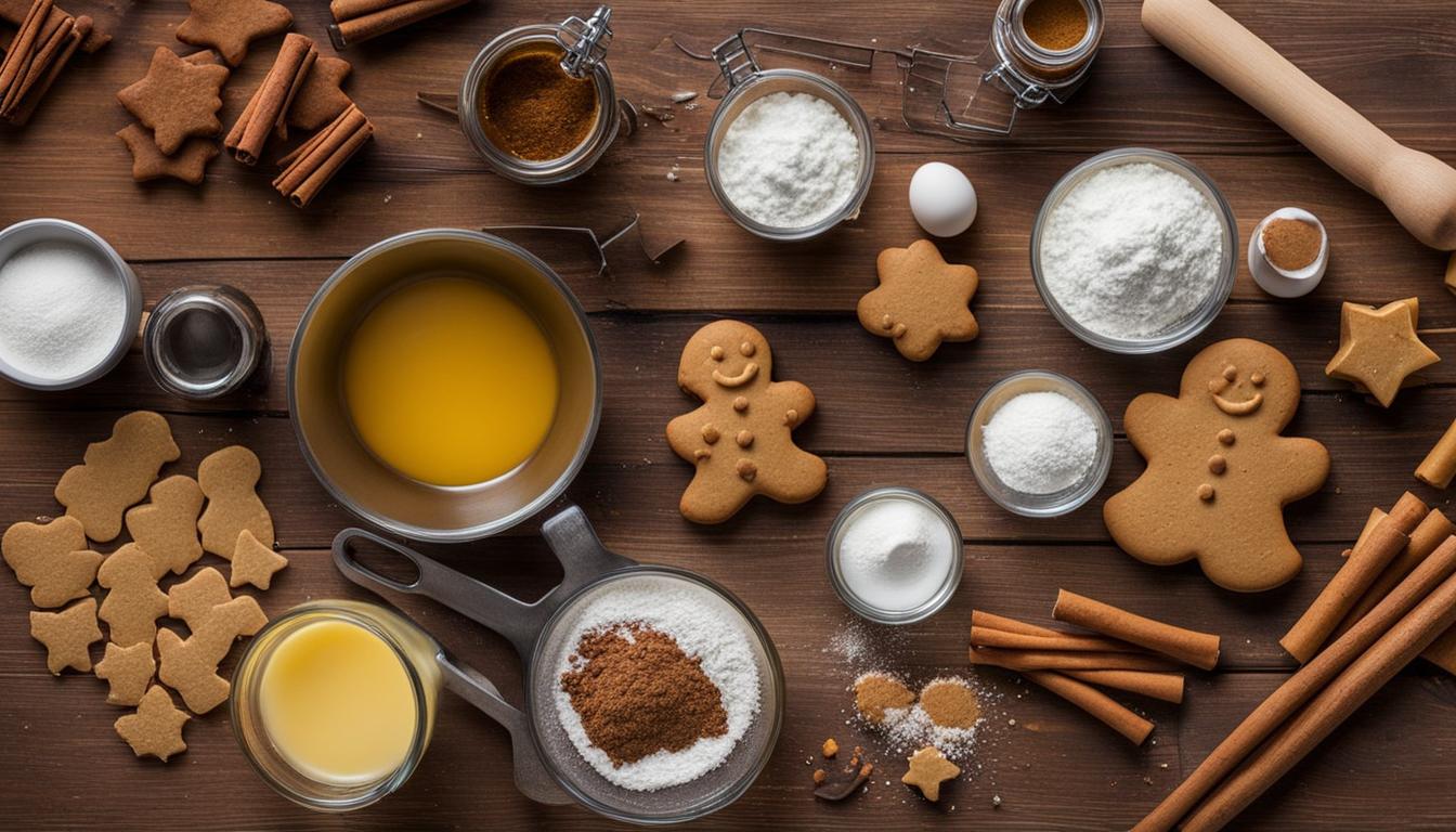 Ingredients and Tools for Making a Gingerbread House