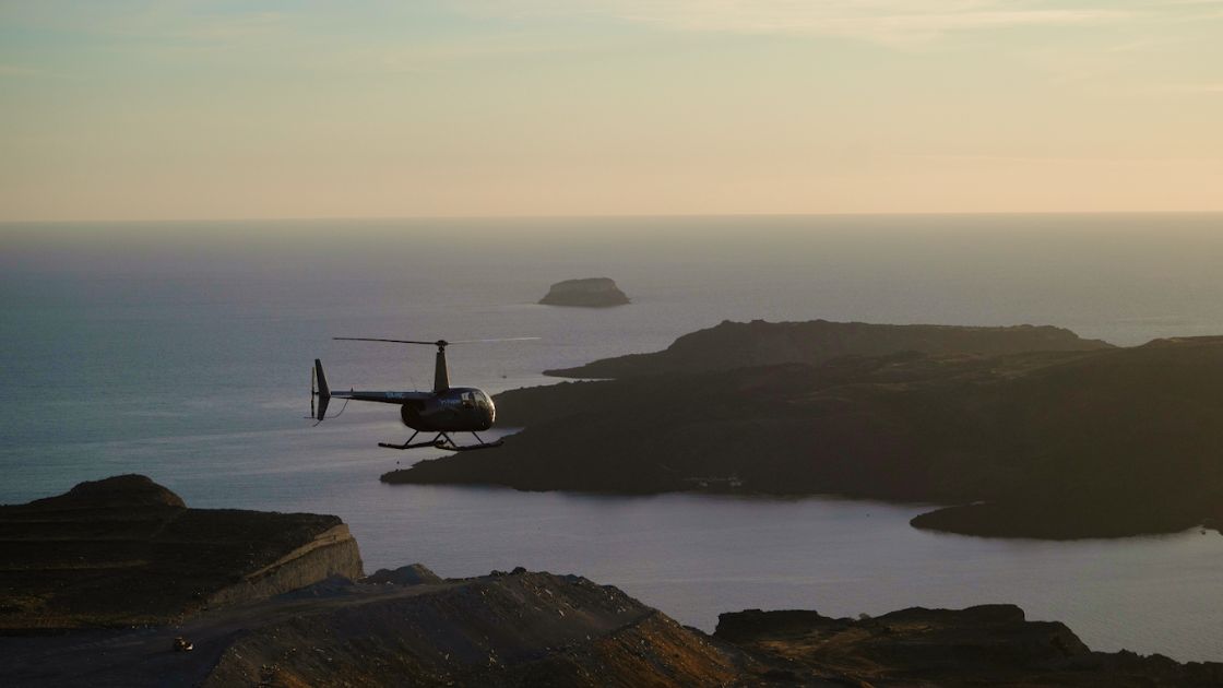 Helicopter flying