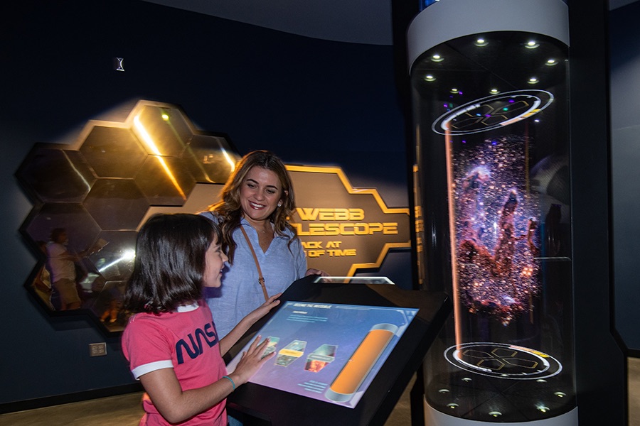 interactive exhibit at Kennedy Space Center