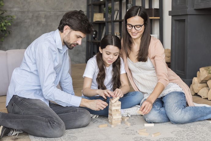 family play jenga