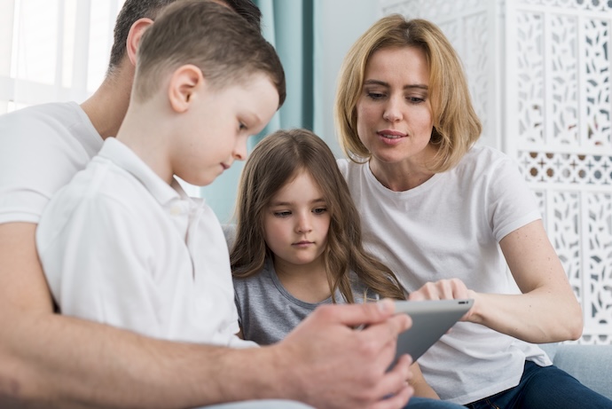 family on ipad
