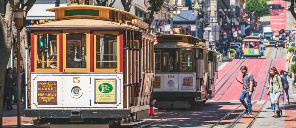 Cable cars in San Francisco