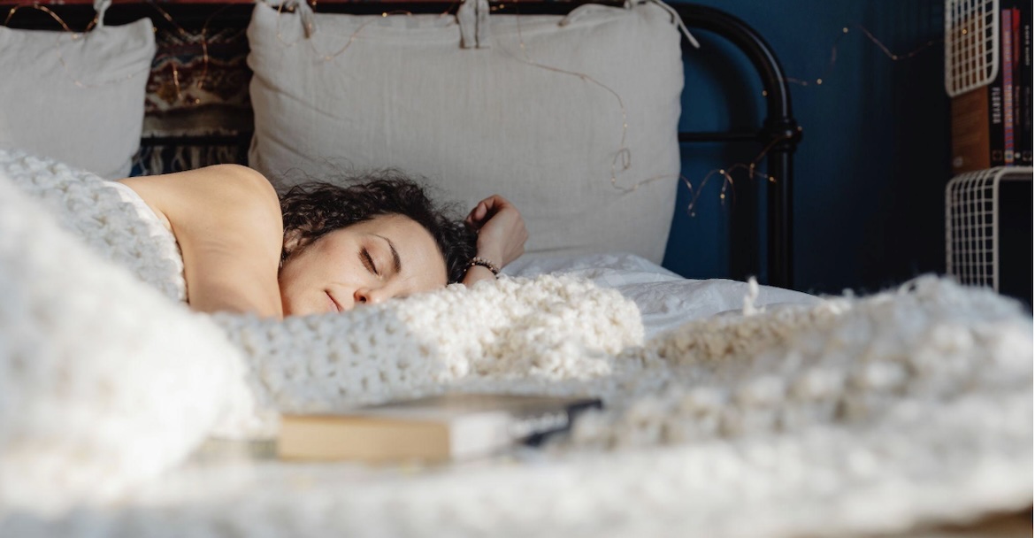 woman sleeping in bed